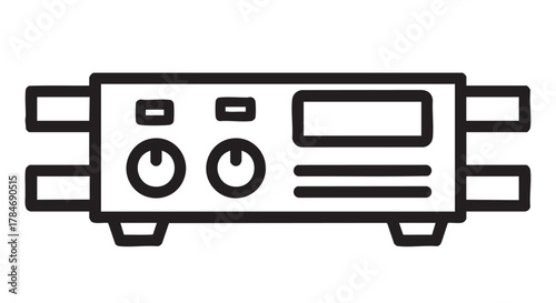 26. audio compressor rack unit outline icon vector
