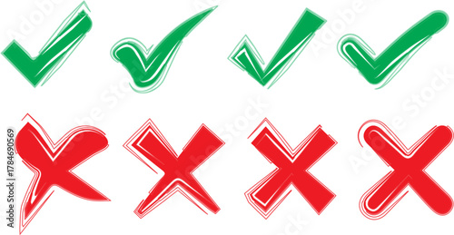 Right and wrong signs, in a beautiful ribbon design