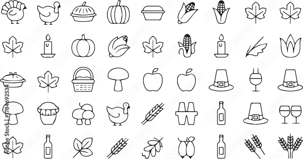 Obraz premium Medical icons set vector illustration design collection of hand drawn doodle sketch symbols