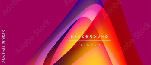 Abstract vibrant design. Fluid shapes blend, creating dynamic gradient effect. Text reads background design within central form.
