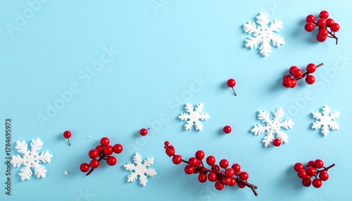 christmas decoration on a blue background