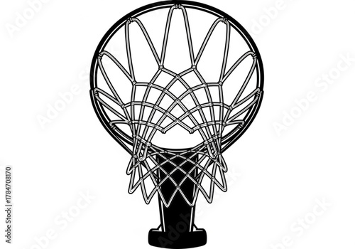 Basketball hoop and net