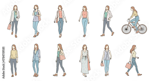 Diverse women in casual fashion shopping in the city showcasing urban lifestyle and modern trends for fashion blogs and retail advertising