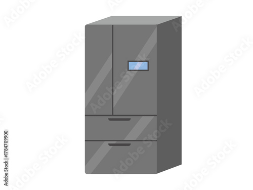 黒い新型の冷蔵庫