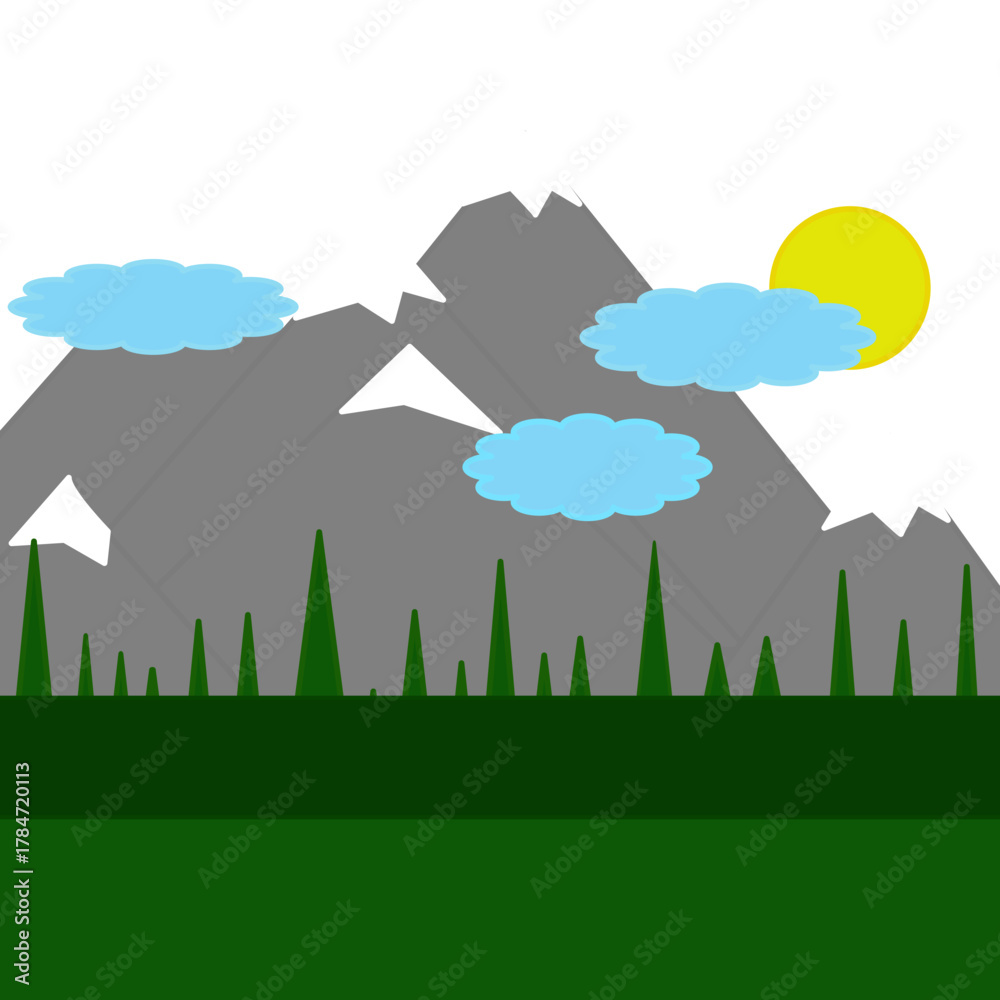 Fototapeta premium Landscape of mountain