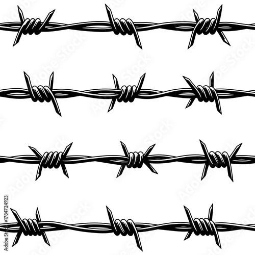 barbed wire vector illustration