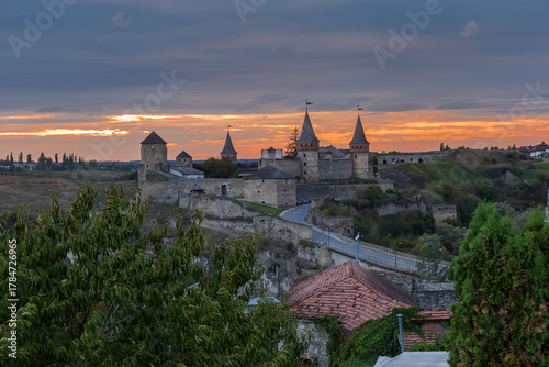 Wallpaper Mural General view of mediaeval fortress in Kamianets-Podilskyi city, Ukraine. Torontodigital.ca
