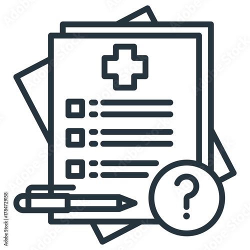 Null Hypothesis Outline Icon