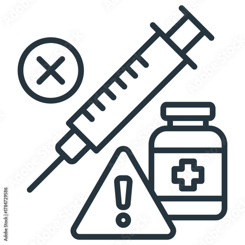 Adverse Events Outline Icon