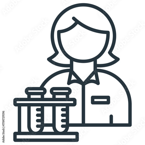 Lab Technician Outline Icon