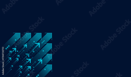 Abstract arrow direction. Technology background. High speed. Hi-tech