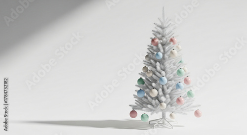 Minimalist christmas card background with elegant tree design for holiday greetings.