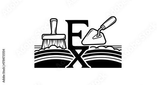 Construction Tools and Materials Represented by Letter E.