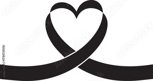 World aids day red ribbon heart symbol for awareness support and hope