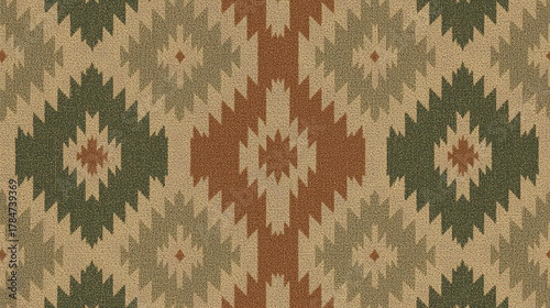 Earth Essence Natural Green Ikat Fabric