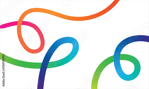 Vibrant abstract swirling lines in a dynamic and colorful composition, creating a modern and energetic background design element for digital and print media