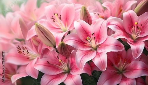 Background Of Pink Lillies High Quality Picture
