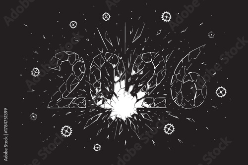New Year 2026 Festive Typography Sparkle Burst Vector EPS 10
Stylized 2026 Typography Sparkling Light Design Vector EPS 10
Fractured 2026 Numbers Sparkle Light Burst Celebration EPS 10
Modern 2026 Typ