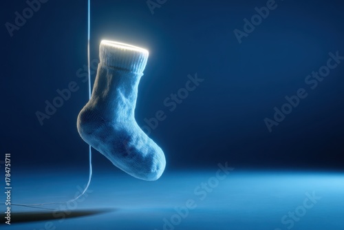 Hanging Sock with Light in Minimalist Style