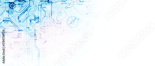 Technology abstract background. Hand drawn vector.
