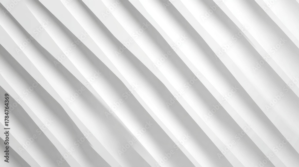 Obraz premium Abstract White Background with Wavy Texture and Dimensional Lines Creating Depth and Light Play for Modern Design Projects