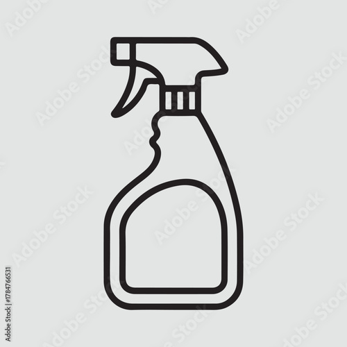 Cleaning spray bottle outline icon minimalist home cleaning design