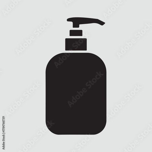 Hand sanitizer bottle solid icon for antibacterial sanitizer use