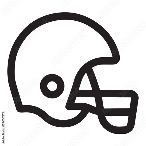 Sports helmet for American football vector
