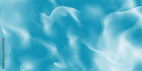 Abstract Blue Lines Background. Vintage Retro Lines Wallpaper. Abstract Minimal Sea Ocean Design. Summer Vibe Blue Backdrop. Vector Illustration.