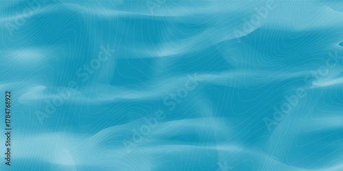 Abstract Blue Lines Background. Vintage Retro Lines Wallpaper. Abstract Minimal Sea Ocean Design. Summer Vibe Blue Backdrop. Vector Illustration.