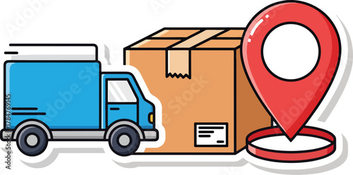 Rapid global delivery & precision shipment tracking Vector