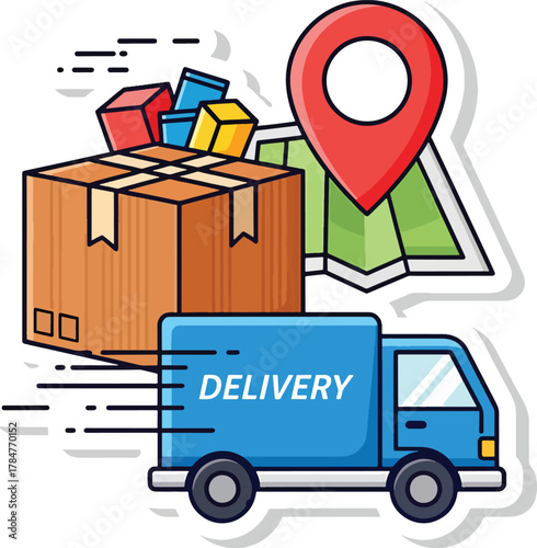 Swift global package delivery & logistics Vector