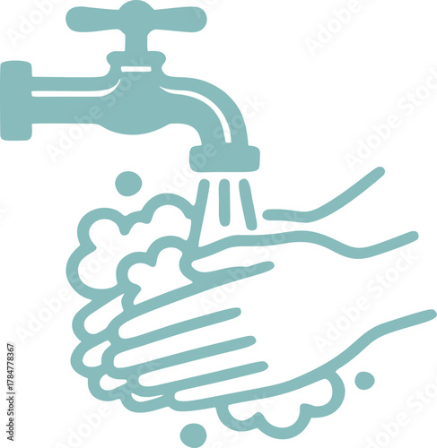 Hand Washing Icon Hygiene Concept