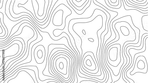 Topographic Contour Map Background. Abstract Vector Wave Grid With Mountain Relief. This Title Retains The Essential Keywords (Topographic, Vector, Contour, Map, Wave, Mountain) Abstract topographic.