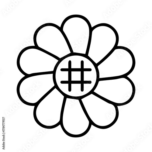 Simple Floral Outline
