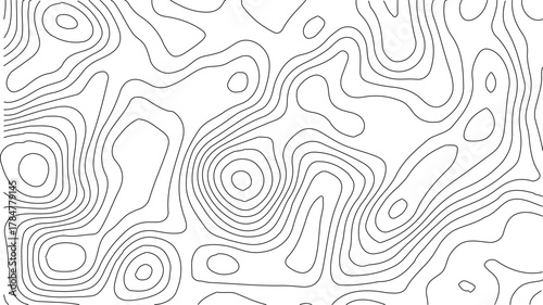 Topographic Contour Map Background. Abstract Vector Wave Grid With Mountain Relief. This Title Retains The Essential Keywords (Topographic, Vector, Contour, Map, Wave, Mountain) Abstract topographic.