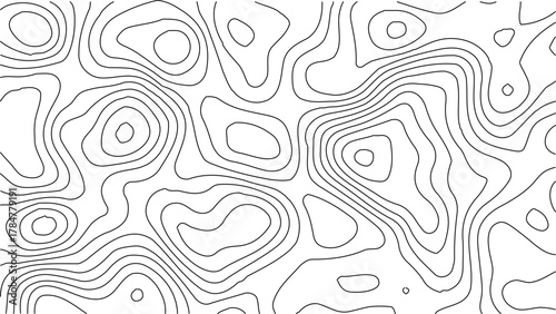 Topographic Contour Map Background. Abstract Vector Wave Grid With Mountain Relief. This Title Retains The Essential Keywords (Topographic, Vector, Contour, Map, Wave, Mountain) Abstract topographic.