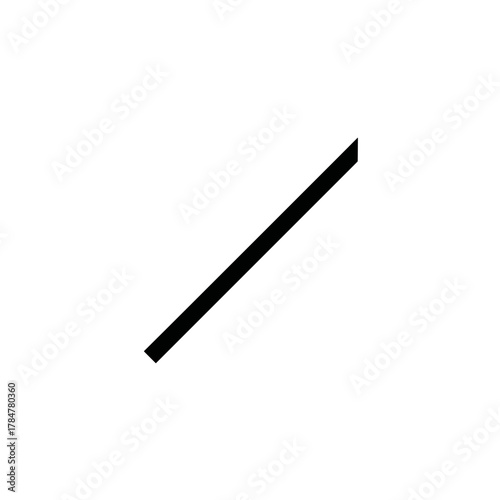 Single diagonal black line representing direction, simplicity, and progression in abstract minimal form