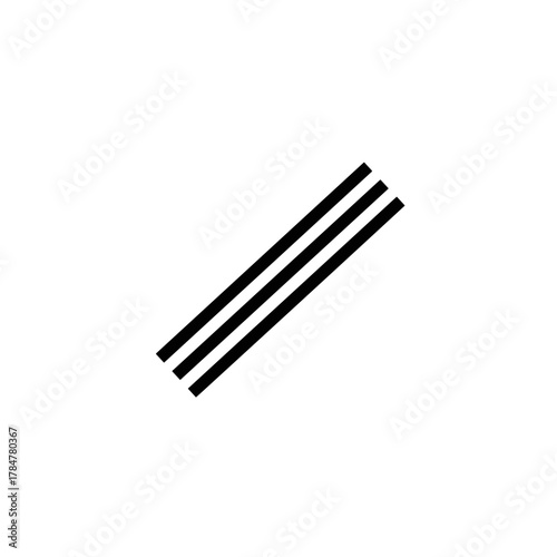 Three parallel diagonal lines representing rhythm, motion, and consistency in minimal geometric abstraction