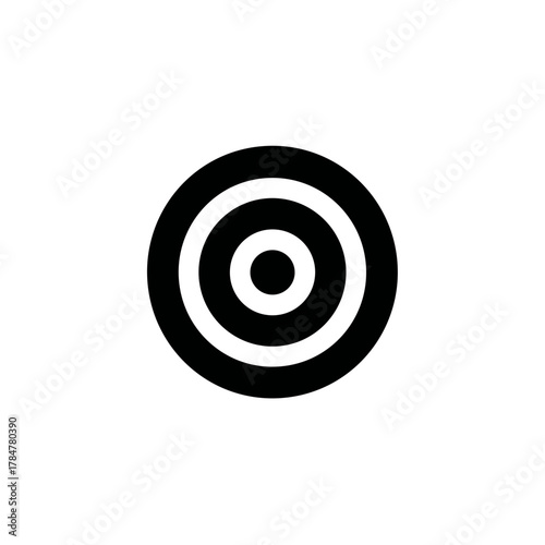 Minimal concentric circle symbol representing alignment, focus, and unity in geometric abstraction