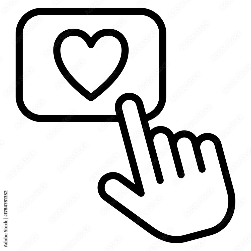 Fototapeta premium Like Button Icon Element For Design