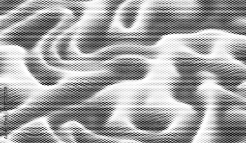 Dotted gradient vector illustration, white and black halftone background