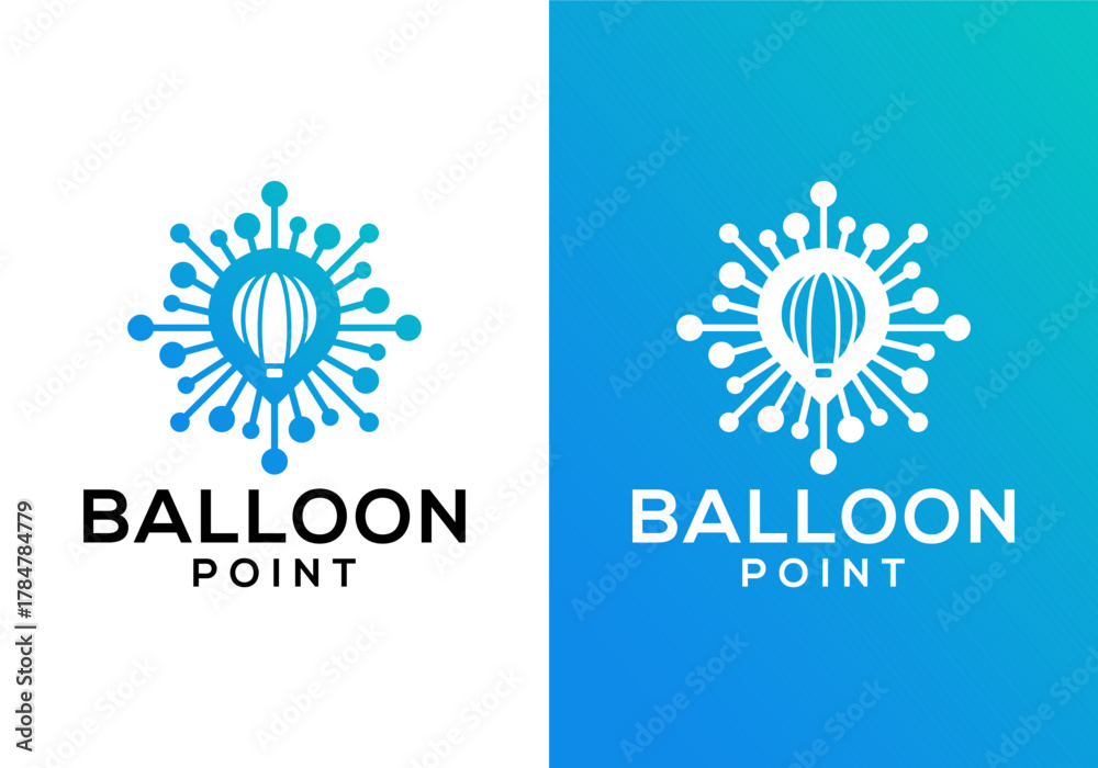 Fototapeta premium technology balloon logo icon design vector, modern and sophisticated logo