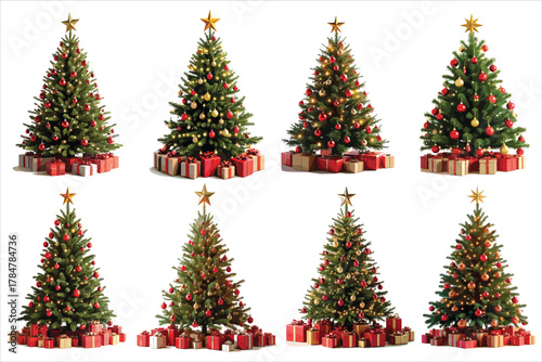 A beautifully decorated Christmas tree adorned with ornaments,