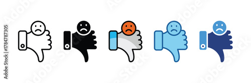 Thumbs Down  Icon Element For Design