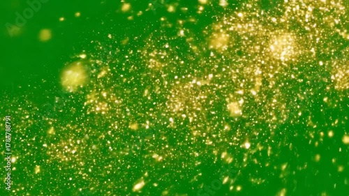Sparkling Magic Energy Trail Transition on Green Screen | Golden Particle Burst Overlay