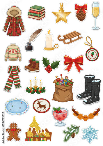 christmas sticker set