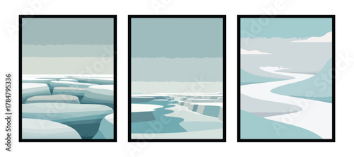 Glacial Crystalized Texture Artprint Collection