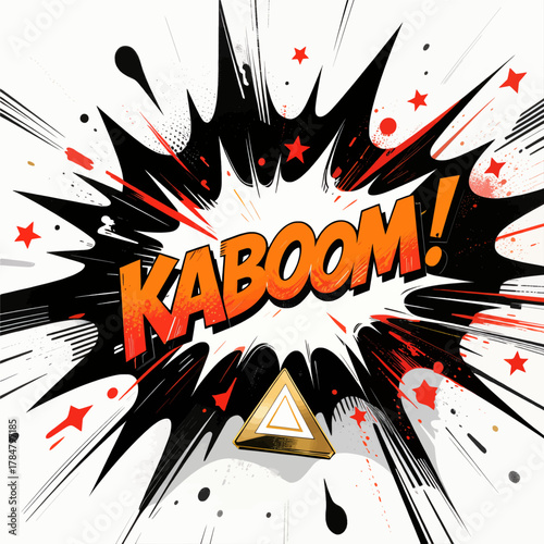 Explosive Kaboom Comic Sound Effect Graphic
