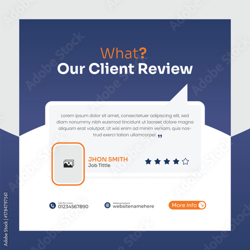 Creative testimonial feedback template bundle for client review. 